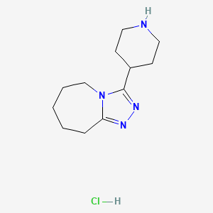 3-Piperidin-4-yl-6,7,8,9-tetrahydro-5H-[1,2,4]triazolo[4,3-a]azepine hydrochloride
