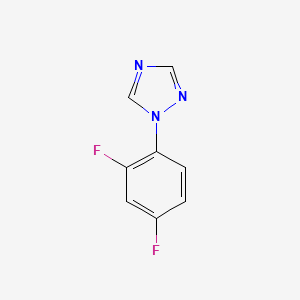 molecular formula C8H5F2N3 B3096447 1-(2,4-difluoro-phenyl)-1H-[1,2,4]triazole CAS No. 1282517-60-5
