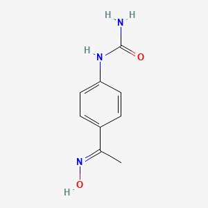 molecular formula C9H11N3O2 B3096466 {4-[1-(hydroxyimino)ethyl]phenyl}urea CAS No. 128369-78-8