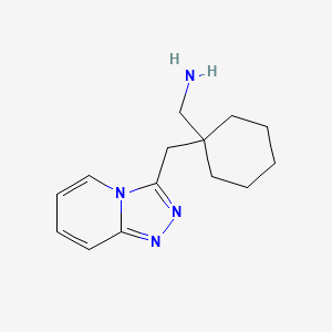 B3096487 1-[1-([1,2,4]Triazolo[4,3-a]pyridin-3-ylmethyl)cyclohexyl]methanamine CAS No. 1284371-48-7
