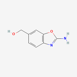 molecular formula C8H8N2O2 B3096530 (2-Amino-1,3-benzoxazol-6-yl)methanol CAS No. 128618-37-1