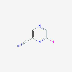 molecular formula C5H2IN3 B3096578 6-Iodo-pyrazine-2-carbonitrile CAS No. 1286743-81-4