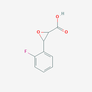 molecular formula C9H7FO3 B3096619 3-(2-Fluorophenyl)oxirane-2-carboxylic acid CAS No. 1287217-80-4