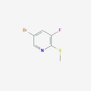 molecular formula C6H5BrFNS B3096738 5-Bromo-3-fluoro-2-methylsulfanyl-pyridine CAS No. 1289007-85-7