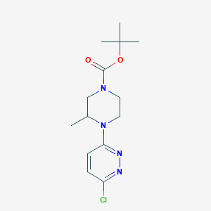 molecular formula C14H21ClN4O2 B3096790 Tert-butyl 4-(6-chloropyridazin-3-yl)-3-methylpiperazine-1-carboxylate CAS No. 1289385-71-2