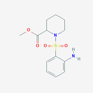 molecular formula C13H18N2O4S B3096894 Methyl 1-[(2-aminophenyl)sulfonyl]piperidine-2-carboxylate CAS No. 1290784-19-8