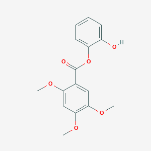 molecular formula C16H16O6 B309699 2-Hydroxyphenyl 2,4,5-trimethoxybenzoate 