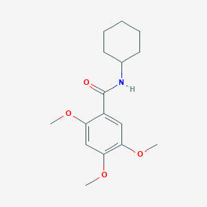 molecular formula C16H23NO4 B309706 N-cyclohexyl-2,4,5-trimethoxybenzamide 