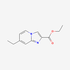 molecular formula C12H14N2O2 B3097060 Ethyl 7-ethylimidazo[1,2-a]pyridine-2-carboxylate CAS No. 129912-00-1