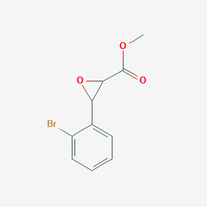 molecular formula C10H9BrO3 B3097120 Methyl 3-(2-Bromophenyl)oxirane-2-carboxylate CAS No. 130089-21-3