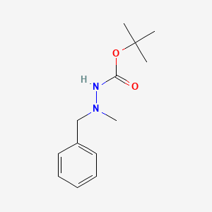 molecular formula C13H20N2O2 B3097129 Tert-butyl 2-benzyl-2-methylhydrazinecarboxylate CAS No. 1301227-01-9