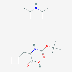 molecular formula C18H36N2O4 B3097337 (2S)-3-cyclobutyl-2-[(2-methylpropan-2-yl)oxycarbonylamino]propanoic acid;N-propan-2-ylpropan-2-amine CAS No. 1309668-80-1