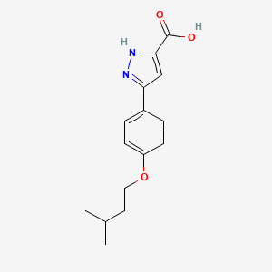 3-(4-(Isopentyloxy)phenyl)-1H-pyrazole-5-carboxylic acid