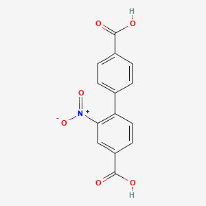 molecular formula C14H9NO6 B3097627 2-Nitro-[1,1'-biphenyl]-4,4'-dicarboxylic acid CAS No. 1314484-59-7