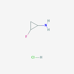 molecular formula C3H7ClFN B3097651 2-fluorocyclopropan-1-amine hydrochloride CAS No. 1314933-35-1