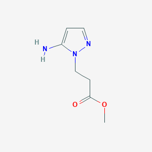 molecular formula C7H11N3O2 B3097763 Methyl 3-(5-Amino-1-pyrazolyl)propanoate CAS No. 131654-76-7