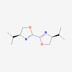 molecular formula C12H20N2O2 B3097778 (4S,4'S)-4,4'-Diisopropyl-4,4',5,5'-tetrahydro-2,2'-bioxazole CAS No. 131833-89-1