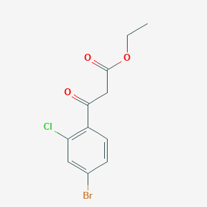 molecular formula C11H10BrClO3 B3097802 ethyl 3-(4-bromo-2-chlorophenyl)-3-oxopropionate CAS No. 131994-22-4