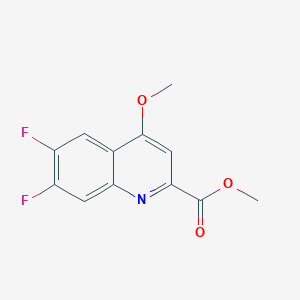 molecular formula C12H9F2NO3 B3097922 Methyl 6,7-difluoro-4-methoxyquinoline-2-carboxylate CAS No. 1325307-24-1