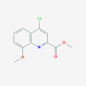 molecular formula C12H10ClNO3 B3097989 Methyl 4-chloro-8-methoxyquinoline-2-carboxylate CAS No. 132634-27-6