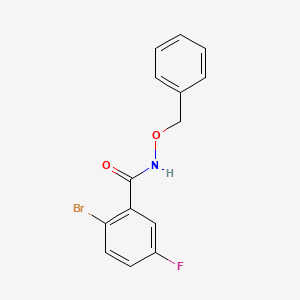 molecular formula C14H11BrFNO2 B3097996 N-(benzyloxy)-2-bromo-5-fluorobenzamide CAS No. 1326564-60-6