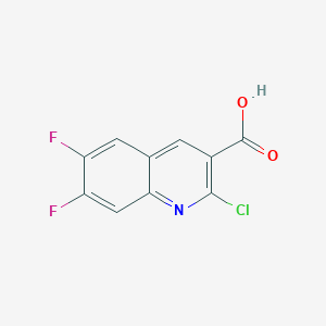 molecular formula C10H4ClF2NO2 B3098007 2-Chloro-6,7-difluoro-3-quinolinecarboxylic acid CAS No. 132669-25-1