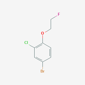 molecular formula C8H7BrClFO B3098071 4-Bromo-2-chloro-1-(2-fluoroethoxy)benzene CAS No. 132837-14-0
