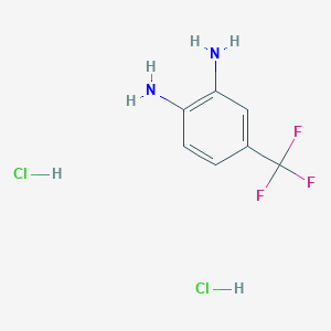 molecular formula C7H9Cl2F3N2 B3098095 4-(Trifluoromethyl)benzene-1,2-diamine dihydrochloride CAS No. 132915-78-7