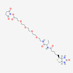 molecular formula C29H47N5O11S B3098342 NHS-PEG4-biotinidase resistant biotin CAS No. 1334172-61-0