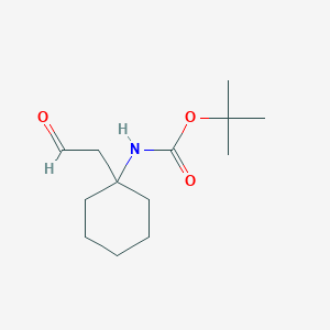 molecular formula C13H23NO3 B3098405 tert-butyl N-[1-(2-oxoethyl)cyclohexyl]carbamate CAS No. 1335042-28-8