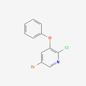 molecular formula C11H7BrClNO B3098421 5-Bromo-2-chloro-3-phenoxypyridine CAS No. 1335055-91-8