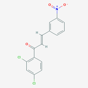 molecular formula C15H9Cl2NO3 B3098432 (E)-1-(2,4-dichlorophenyl)-3-(3-nitrophenyl)prop-2-en-1-one CAS No. 1335135-72-2