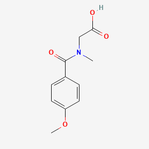 molecular formula C11H13NO4 B3098449 2-[(4-Methoxybenzoyl)(methyl)amino]acetic acid CAS No. 133604-65-6