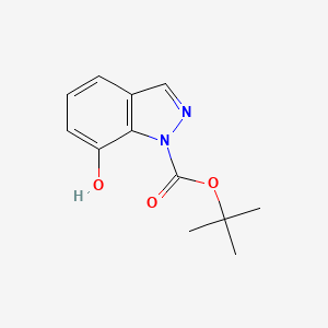 molecular formula C12H14N2O3 B3098534 tert-Butyl 7-hydroxy-1H-indazole-1-carboxylate CAS No. 1337882-07-1