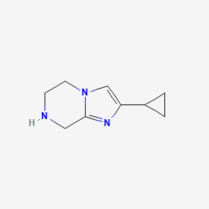 molecular formula C9H13N3 B3098603 2-Cyclopropyl-5,6,7,8-tetrahydroimidazo[1,2-a]pyrazine CAS No. 1339346-13-2