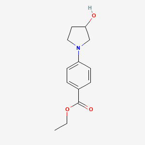molecular formula C13H17NO3 B3098644 Ethyl 4-(3-hydroxypyrrolidin-1-yl)benzoate CAS No. 134054-95-8