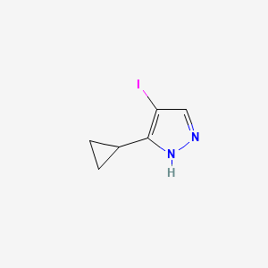 3-Cyclopropyl-4-iodo-2H-pyrazole