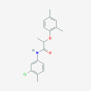 molecular formula C18H20ClNO2 B309884 N-(3-chloro-4-methylphenyl)-2-(2,4-dimethylphenoxy)propanamide 