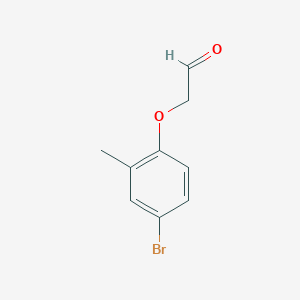 molecular formula C9H9BrO2 B3098946 Acetaldehyde, 2-(4-bromo-2-methylphenoxy)- CAS No. 134671-61-7
