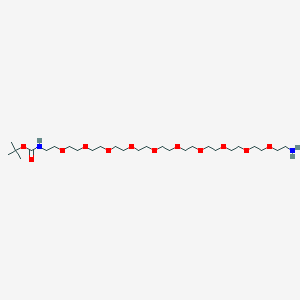 molecular formula C27H56N2O12 B3098992 BocNH-PEG10-CH2CH2NH2 CAS No. 1347704-59-9