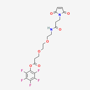 molecular formula C20H19F5N2O7 B3099001 Mal-NH-PEG2-CH2CH2COOPFP ester CAS No. 1347750-81-5