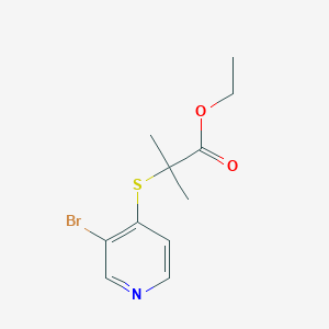 molecular formula C11H14BrNO2S B3099238 Ethyl 2-((3-bromopyridin-4-yl)thio)-2-methylpropanoate CAS No. 1352794-86-5