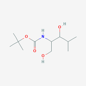 molecular formula C11H23NO4 B3099262 tert-Butyl (1,3-dihydroxy-4-methylpentan-2-yl)carbamate CAS No. 1353499-04-3