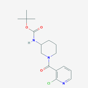 molecular formula C16H22ClN3O3 B3099448 tert-Butyl (1-(2-chloronicotinoyl)piperidin-3-yl)carbamate CAS No. 1353979-97-1