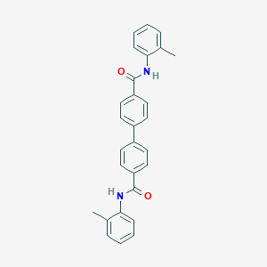 molecular formula C28H24N2O2 B309984 N~4~,N~4~'-bis(2-methylphenyl)[1,1'-biphenyl]-4,4'-dicarboxamide 