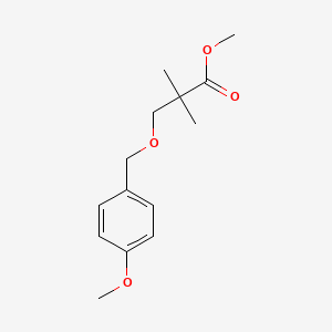 molecular formula C14H20O4 B3099868 Methyl 3-[(4-methoxybenzyl)oxy]-2,2-dimethylpropanoate CAS No. 1355031-11-6