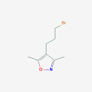 molecular formula C8H12BrNO B3099887 4-(3-Bromopropyl)-3,5-dimethyl-1,2-oxazole CAS No. 135510-62-2