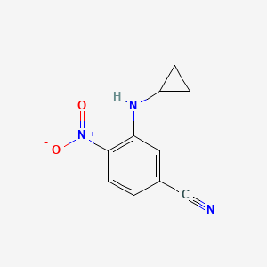 molecular formula C10H9N3O2 B3099936 3-(Cyclopropylamino)-4-nitrobenzonitrile CAS No. 1356483-72-1