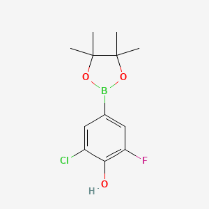 2-Chloro-6-fluoro-4-(4,4,5,5-tetramethyl-1,3,2-dioxaborolan-2-YL)phenol