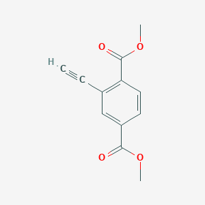 molecular formula C12H10O4 B3100099 Dimethyl 2-ethynylterephthalate CAS No. 1360461-76-2
